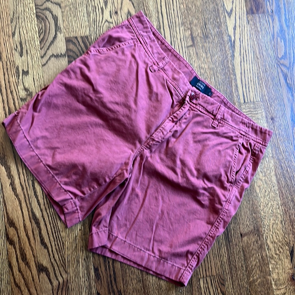 Womens J Crew Faded Red Chino Shorts 12